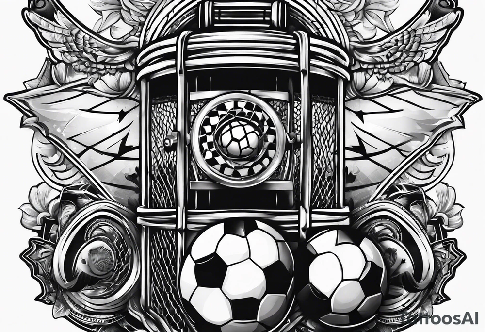 Football, microphone tattoo idea