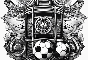 Football, microphone tattoo idea