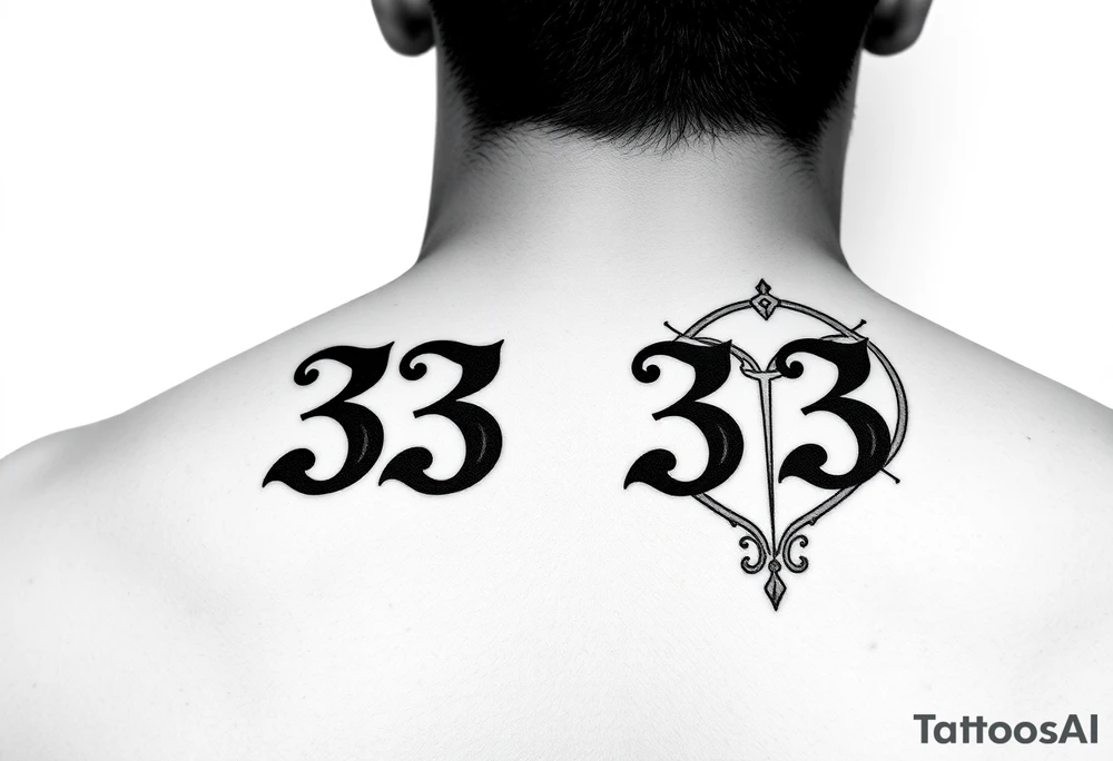 Numbers 333 one is a sagittarius and one a virgo tattoo idea