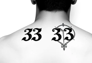 Numbers 333 one is a sagittarius and one a virgo tattoo idea