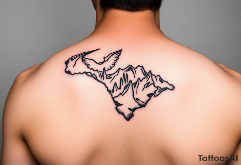 Venezuelan coastline tattoo idea