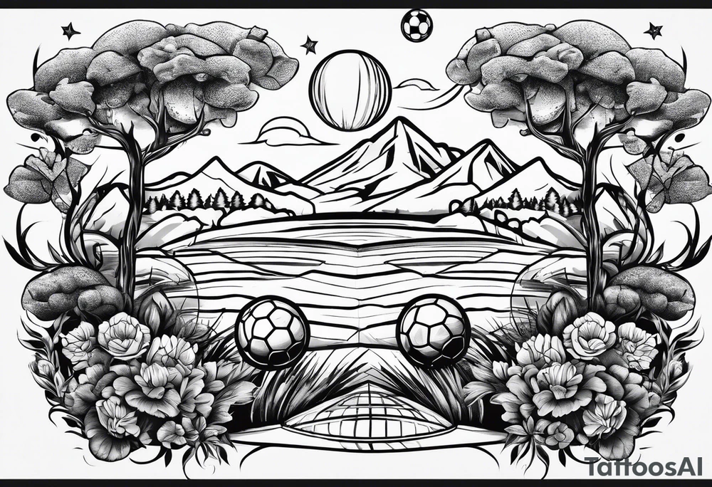 My favorite hobbies soccer and disc golf tattoo idea