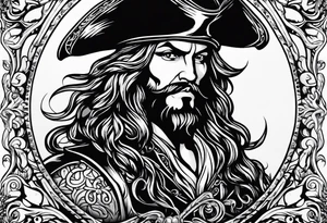 Pirate filigree tattoo idea