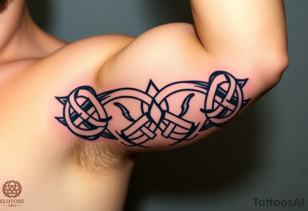 Celtic knot band tattoo idea