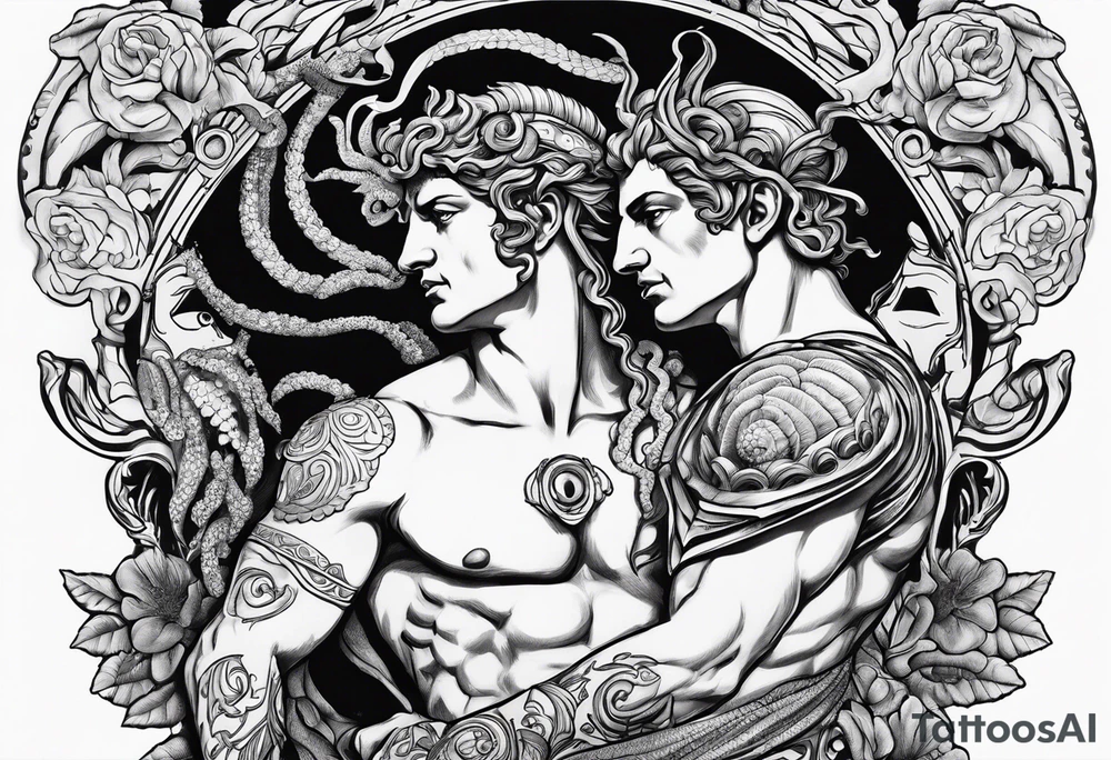 perseus holding medusas head tattoo idea