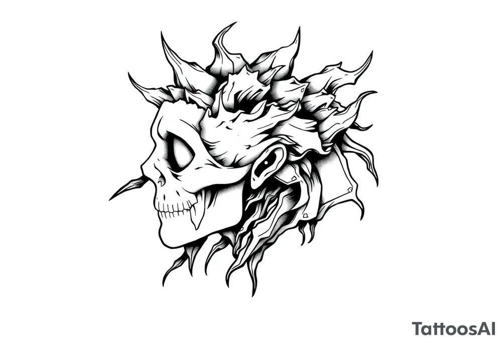 lost in thoughts but not much detail tattoo idea