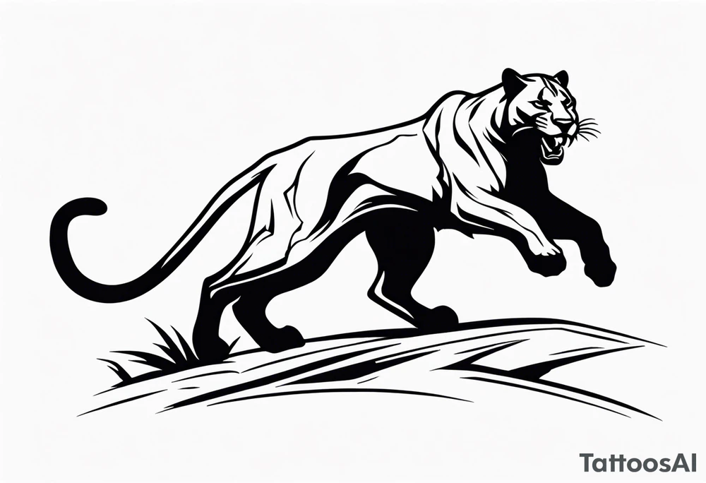 Black Panther hunting tattoo idea