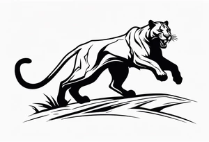 Black Panther hunting tattoo idea