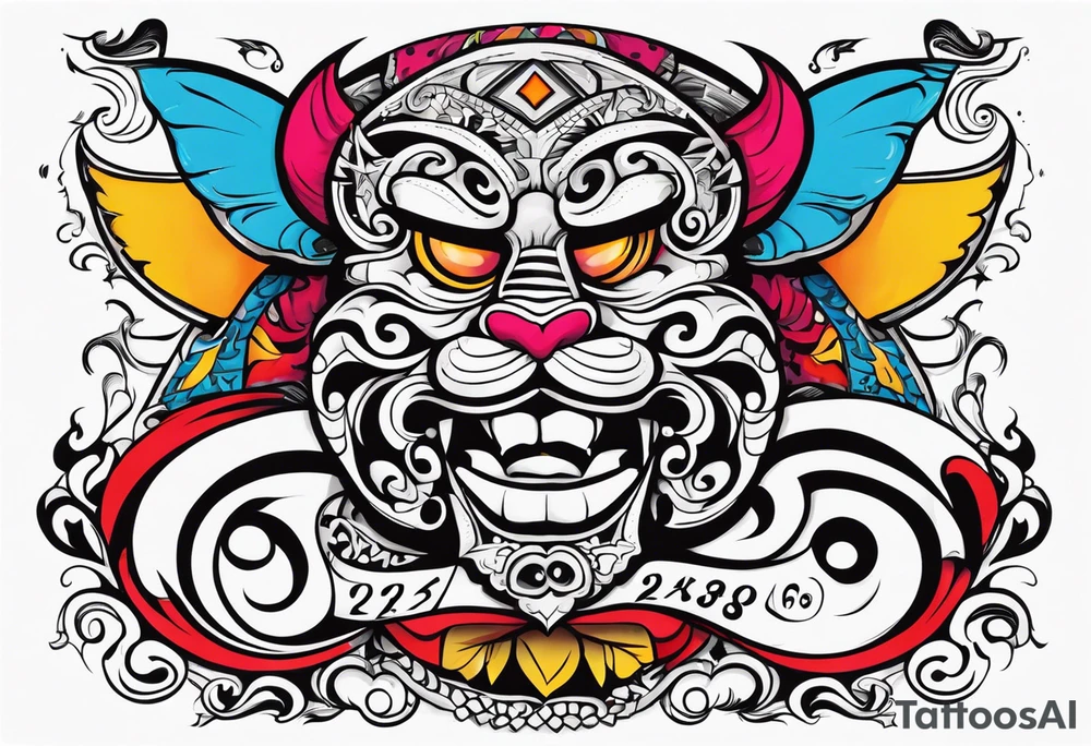 numero 23 chicano ghotico tattoo idea