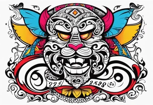 numero 23 chicano ghotico tattoo idea
