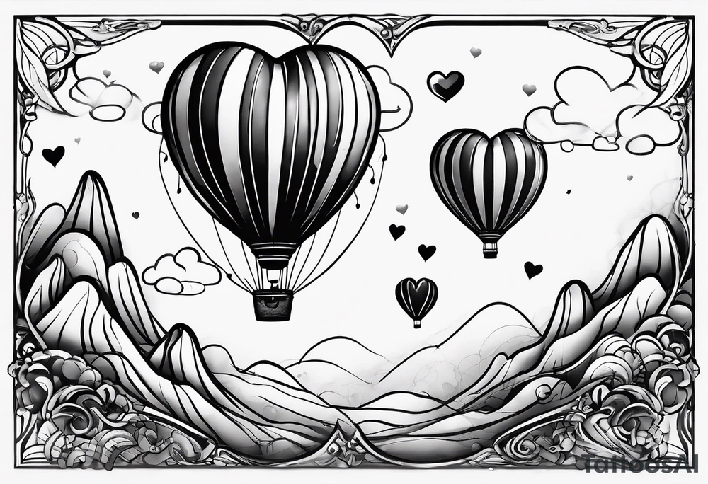 heartshaped party baloon with a strin and pulse heartbeat on a string tattoo idea