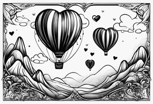 heartshaped party baloon with a strin and pulse heartbeat on a string tattoo idea