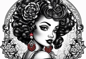 Black betty boop tattoo idea