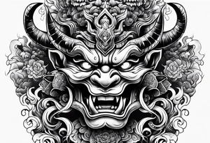 Japanese Demon tattoo idea