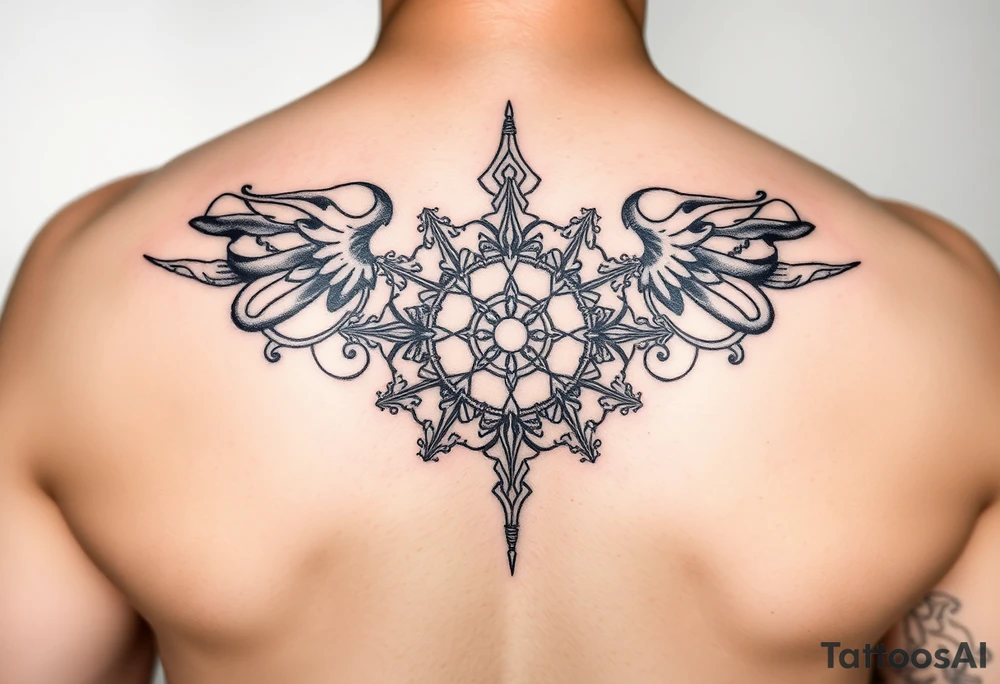 Sak Yant tattoo, spiritual, Unalome style, about regrets, addictions, self-focus, limited time, live fully. tattoo idea