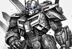 Optimus prime, ninja turtle tattoo idea