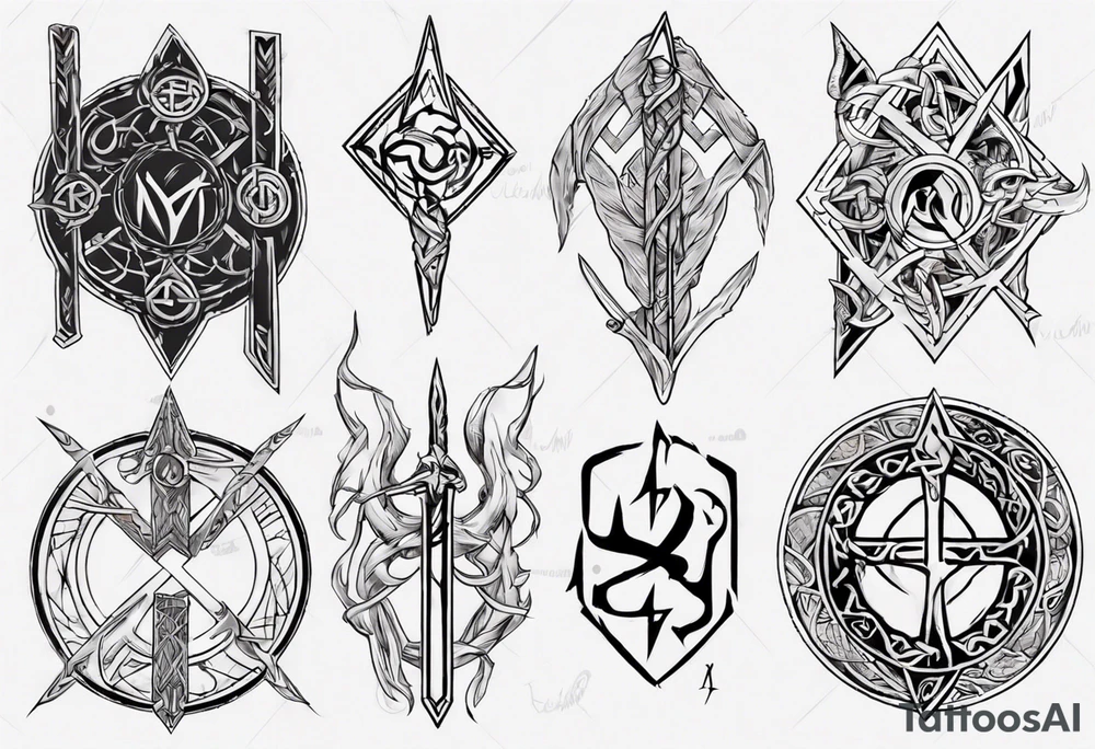 norse gods rune tattoo idea