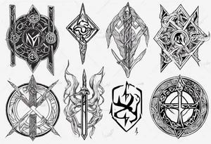 norse gods rune tattoo idea