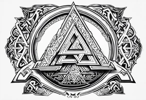 Valhalla fire
Sword shield valknut tattoo idea