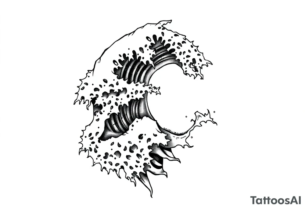 Roaming waves tattoo idea