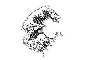 Roaming waves tattoo idea