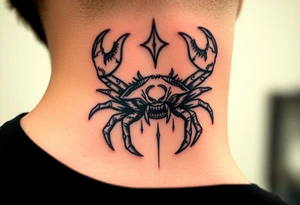 An angry crab tattoo idea