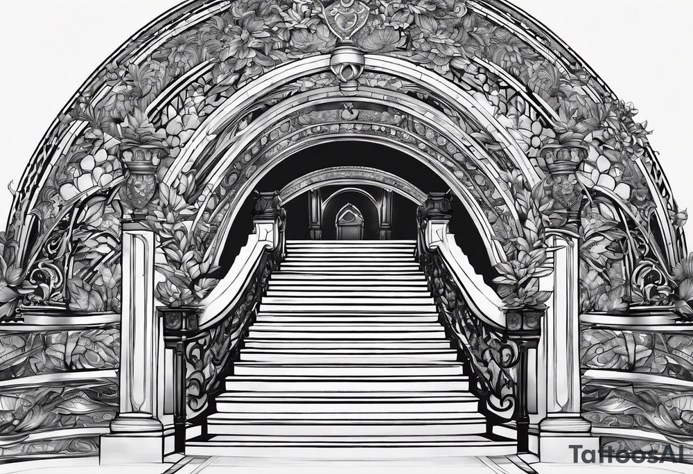 Literally just an outline of stairs tattoo idea