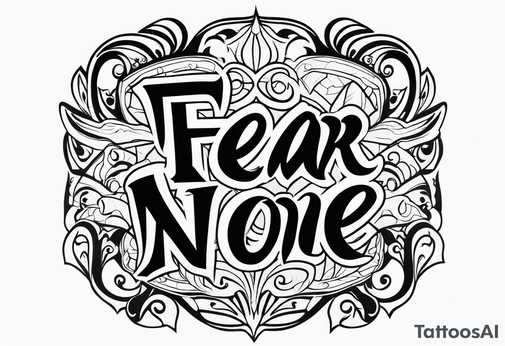 Fear none tattoo idea