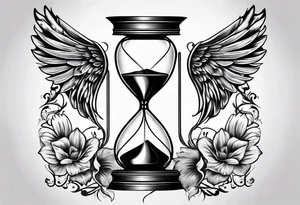 hourglass with wing carpe diem tattoo idea