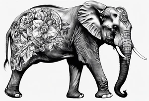 Elephant male tattoo realistic tattoo idea