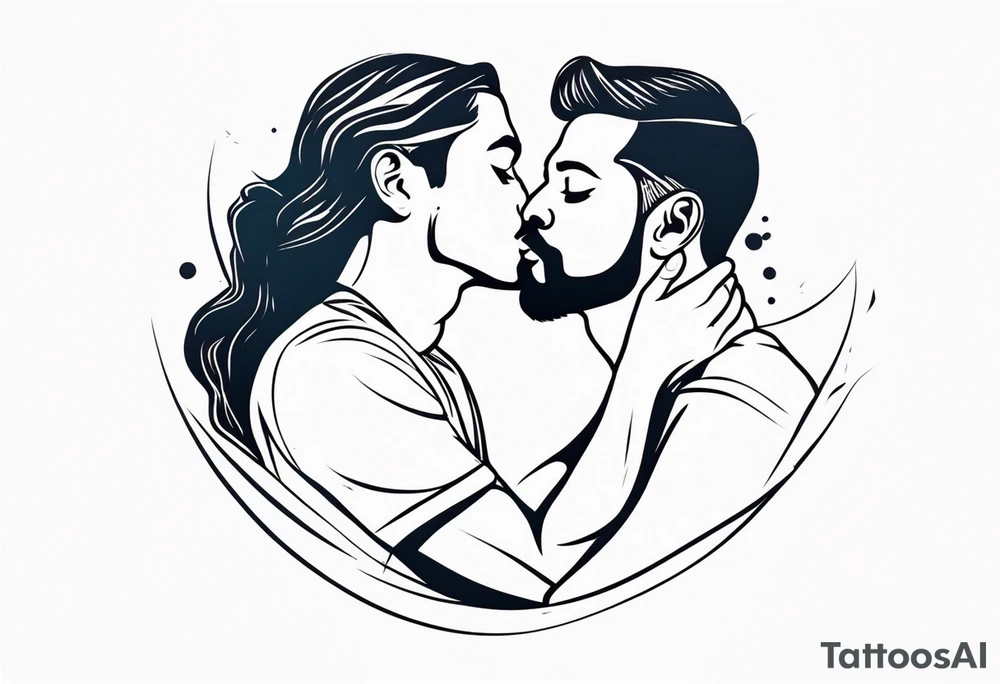 Men kissing tattoo idea