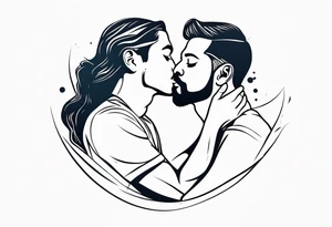 Men kissing tattoo idea