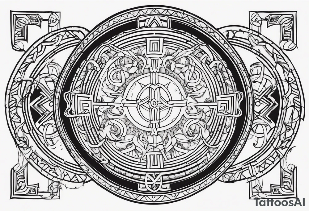 zodiac sigil gemini 
, viking and scandinavian style tattoo idea