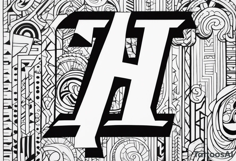 The letter H tattoo idea