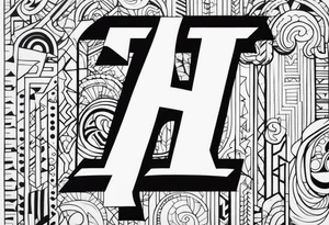 The letter H tattoo idea