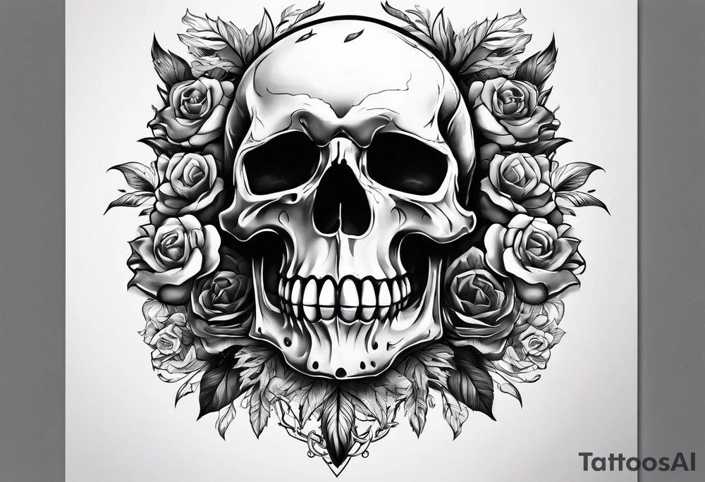 Krow on the skulls tattoo idea