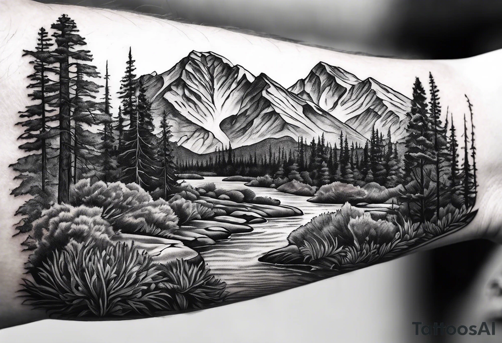 Forearm, kings canyon national park tattoo idea