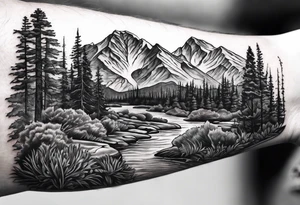 Forearm, kings canyon national park tattoo idea