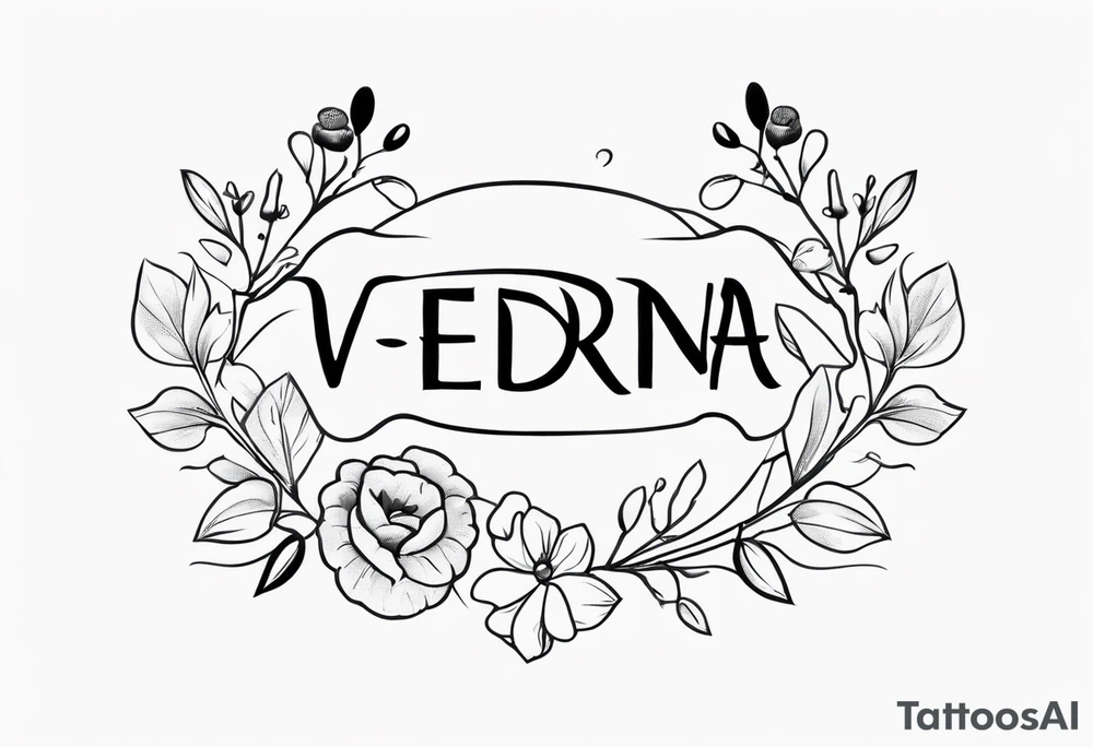 Simple Two-Band Tattoo Design With my kids names (Vedran and Srna) tattoo idea