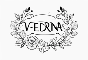Simple Two-Band Tattoo Design With my kids names (Vedran and Srna) tattoo idea