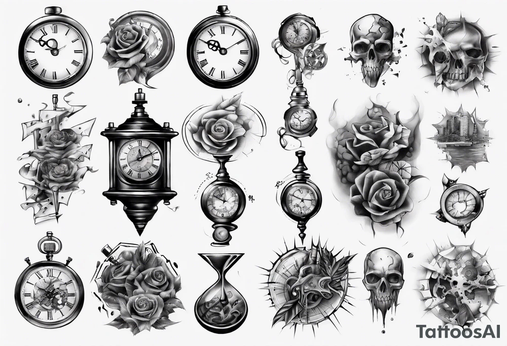 Time puzzle tattoo idea