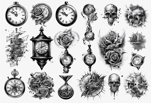 Time puzzle tattoo idea