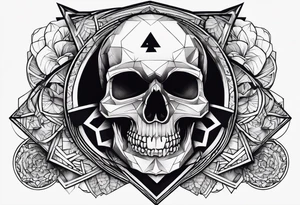 Letter a skull tattoo idea