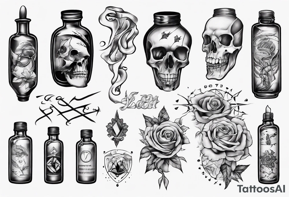 percocet  and lean tattoo idea