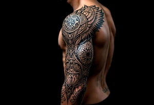 arawak Carib Trinidadian indo tribal inspired tattoo idea