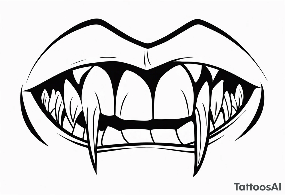 Vampire Fangs tattoo idea