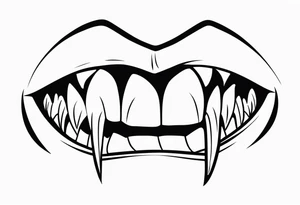 Vampire Fangs tattoo idea