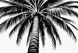 Tall skinny palm tree tattoo idea