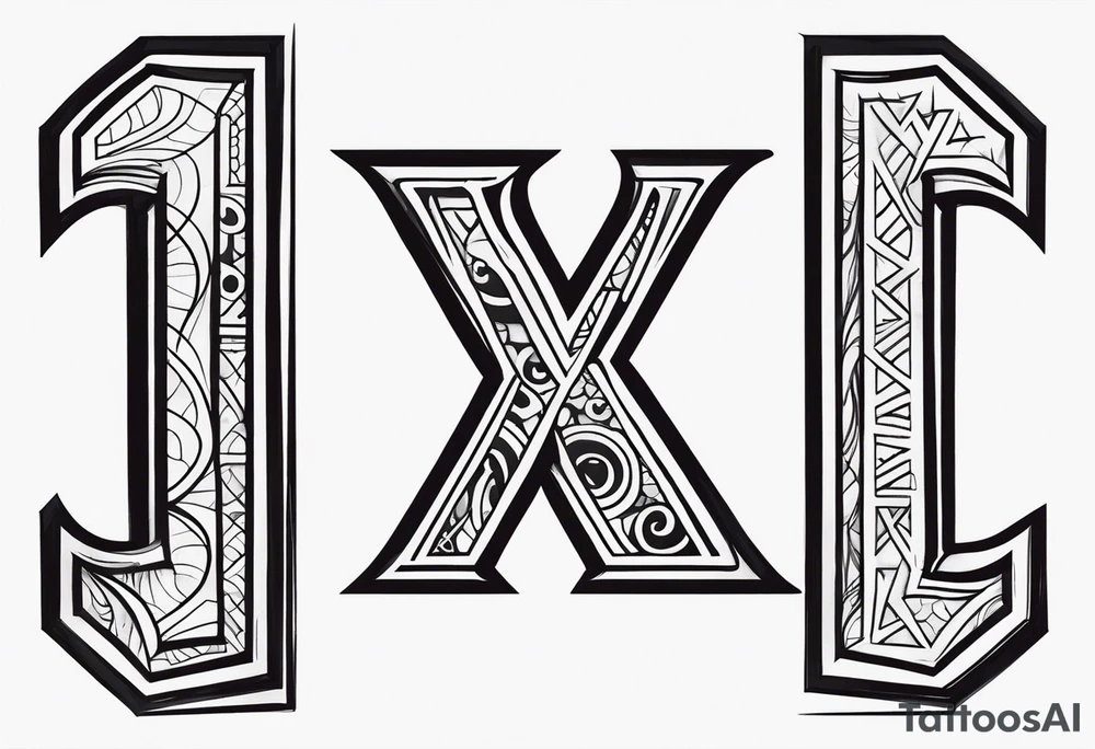 Initials RET tattoo idea