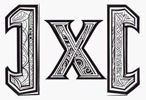 Initials RET tattoo idea